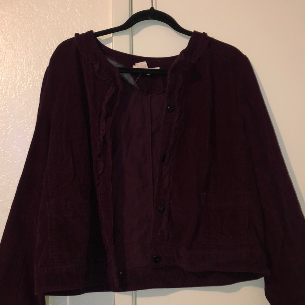 Dark purple corduroy jacket